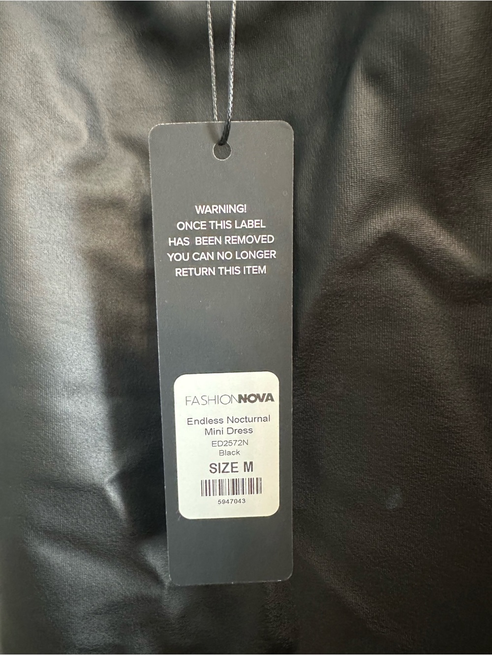 Fashion Nova Black Faux Leather Bodycon Mini Dress - Picture 4 of 4